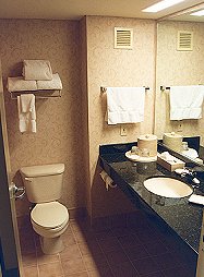 bath room in Casino Magic Bay Saint Louis Tower Hotel room