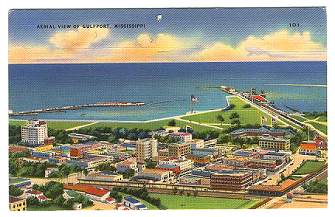 aerial view of Gulfport, Mississippi